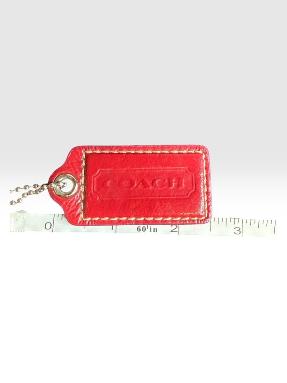 Coach Leather Hangtag – Redish (2.5")